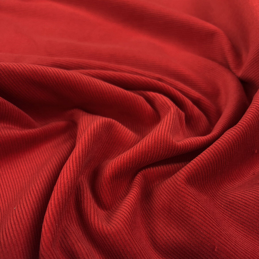 16 Wale Washed Corduroy - Red