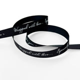 16mm 'Wrapped With Love' Ribbon - Black (5m)