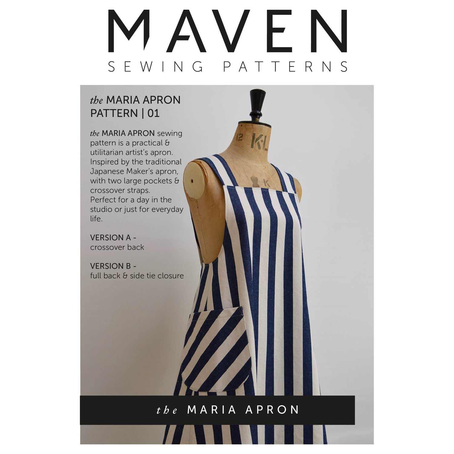 Maven - The Maria Apron Sewing Pattern