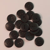 20 Pack - Black smooth 2 hole Plastic Buttons