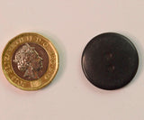 20 Pack - Black smooth 2 hole Plastic Buttons