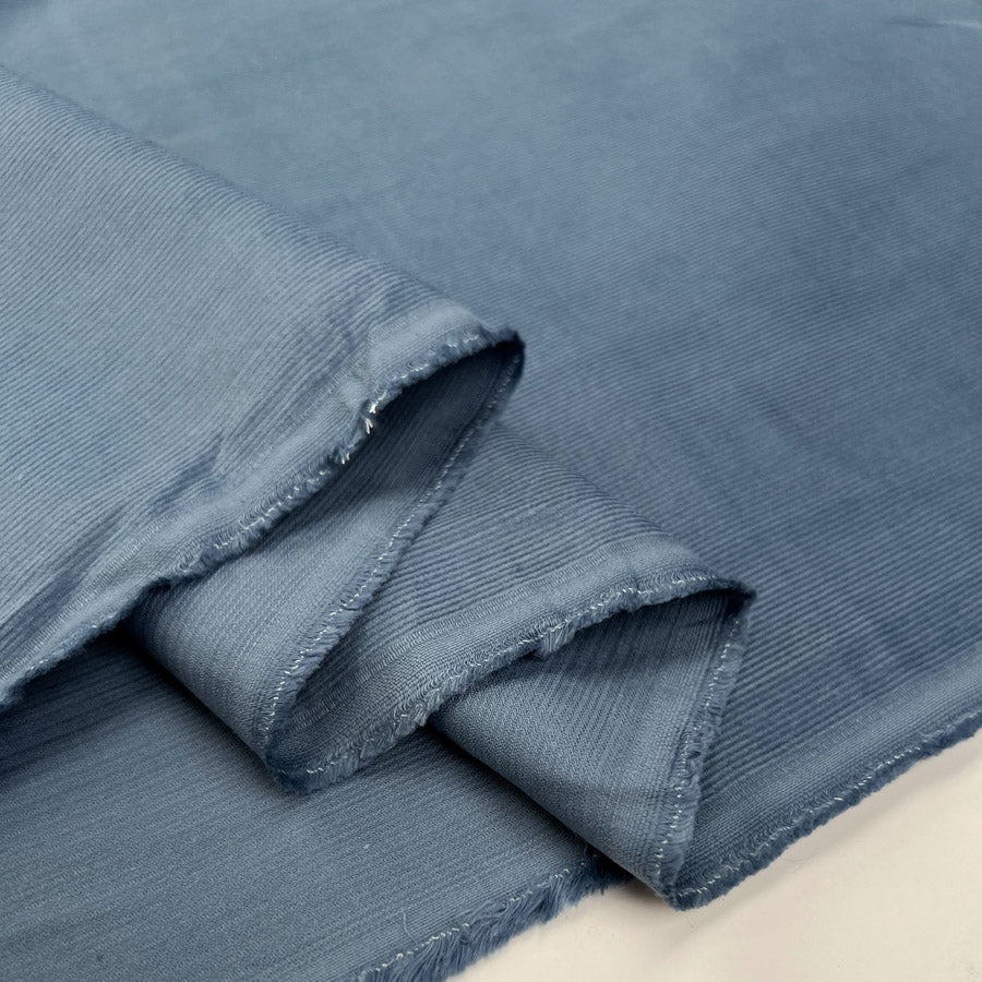 Cotton Blue Corduroy Shirt Fabric | 21 Wale Needlecord - Delph – Croft Mill