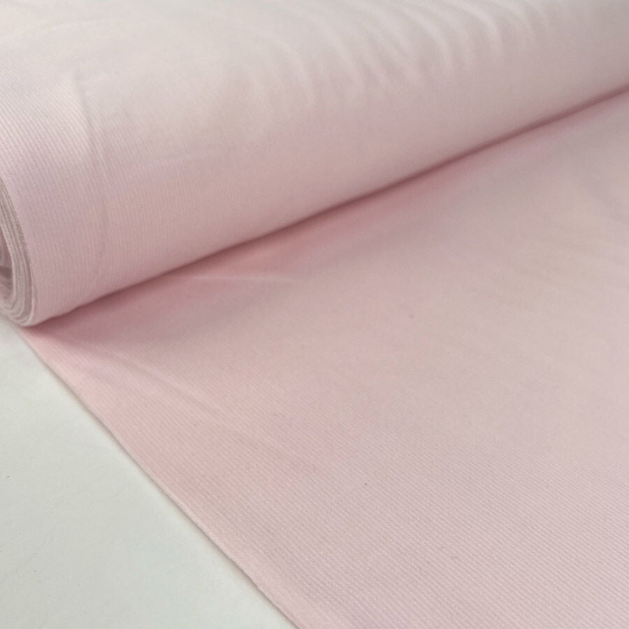 21 Wale Needlecord Pink Cotton Corduroy Woven Shirting Fabric Bolt