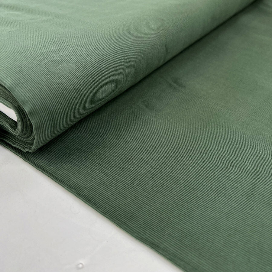 21 Wale Needlecord Sage Cotton Corduroy Woven Shirting Fabric Bolt D42Fa73E 9C92 4C3A A65E 4A5534D6Ff6F