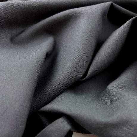 238cm Wide Polycotton Sheeting Fabric Plain Black