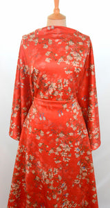 Remnant - Suede Scuba - Floral - Coral (0.85m)