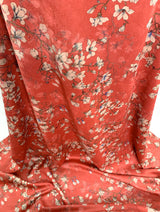 Remnant - Suede Scuba - Floral - Coral (0.85m)