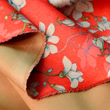 Remnant - Suede Scuba - Floral - Coral (0.85m)