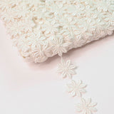 25mm White Austrian Daisy Applique Cotton Lace Trim