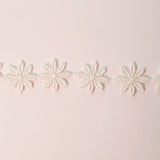 25mm White Austrian Daisy Applique Cotton Lace Trim