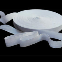 19mm Wide Cotton Tape | White / Black