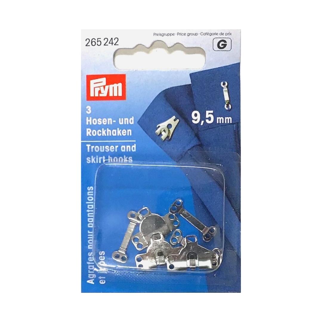 Prym - Trouser & Skirt Hooks and Bars - Silver (9.5mm)