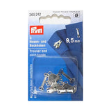Prym - Trouser & Skirt Hooks and Bars - Silver (9.5mm)