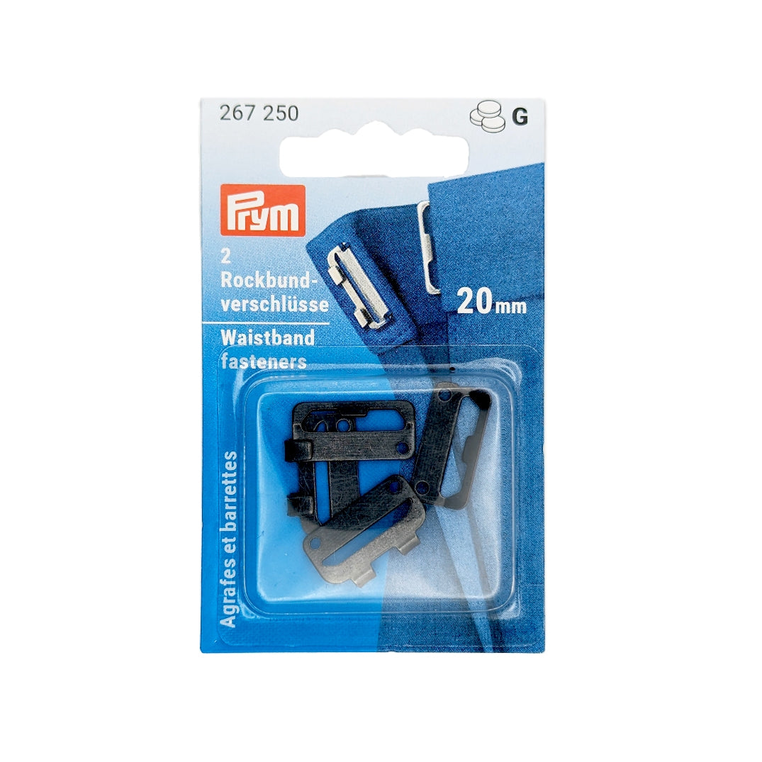 Prym - Waistband Fasteners - Black (20mm)