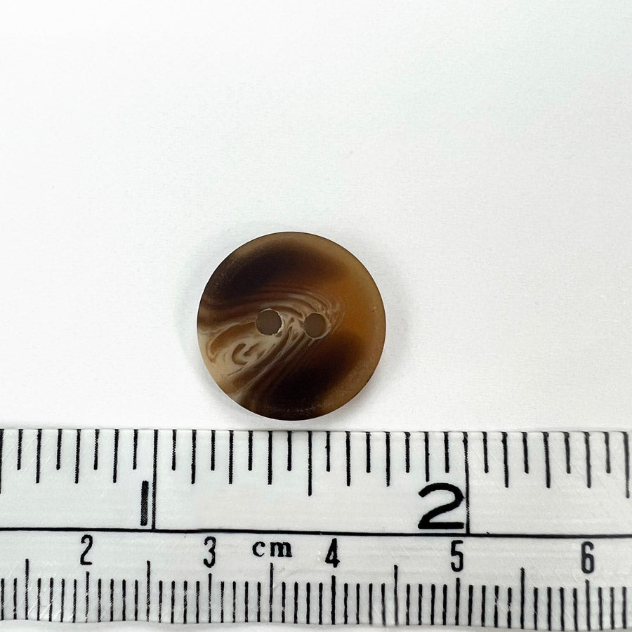 Pack of 20 Brown/Cream 2 Hole Plastic Buttons (10mm)