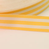 Yellow & White Stripe Binding Craft Tape (25mm)