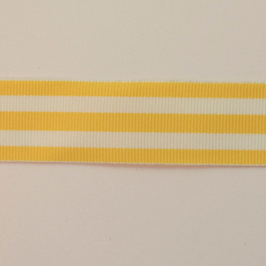 Yellow & White Stripe Binding Craft Tape (25mm)