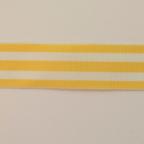 2cm Yellow White Striped Polyester Binding Tape Crafts S
