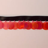 Dark Pink Sequin & Beaded Trim