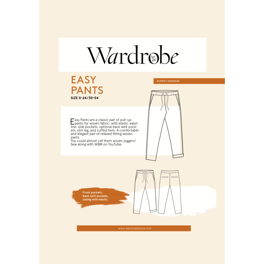 Copy Pattern Rom Pants Easy Pants | Paper Sewing Pattern | Wardrobe By Me | Croft Mill