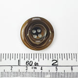Pack of 6 Brown Marble Plastic Buttons (24mm)