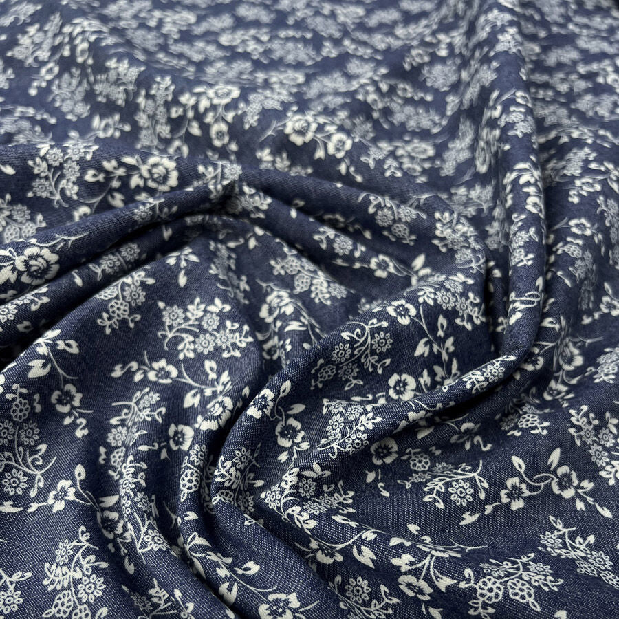 Remnant - 4oz Denim Chambray - Roses + Rae (1m)