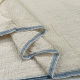 59th Street Organic Cotton Cream Seersucker Fabric Fold