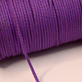 5mm Round Braided Cotton Cord/Rope - Purple