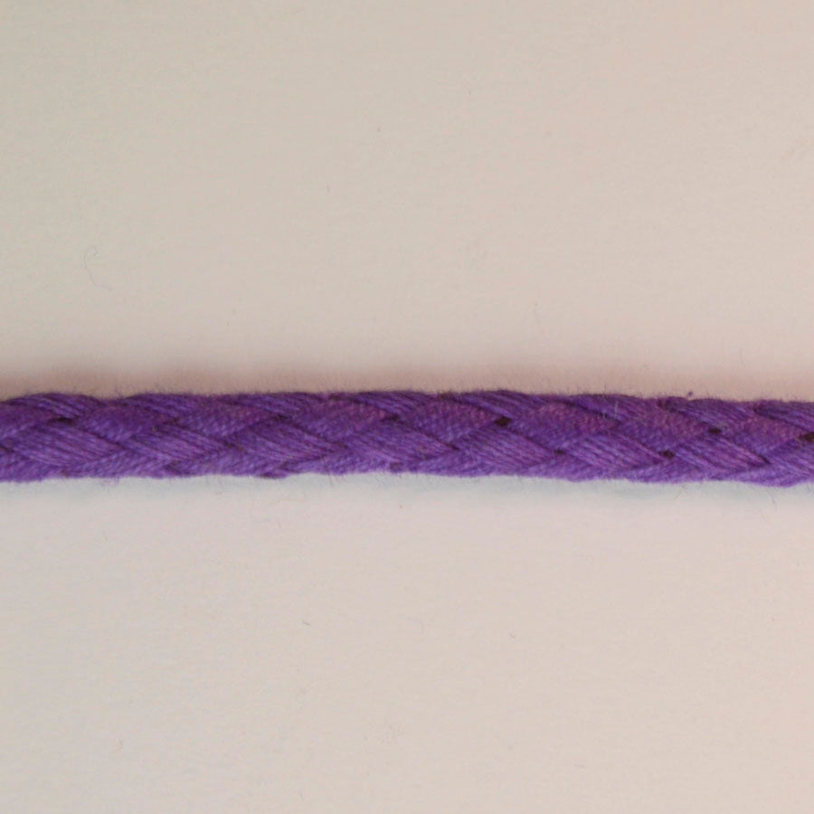 5mm Round Braided Cotton Cord/Rope - Purple