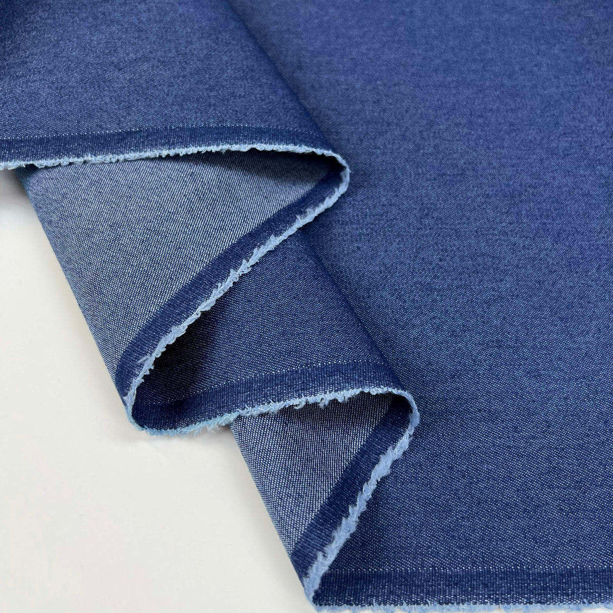 5oz Stretch Denim Blue Cotton Spandex Fabric Fold