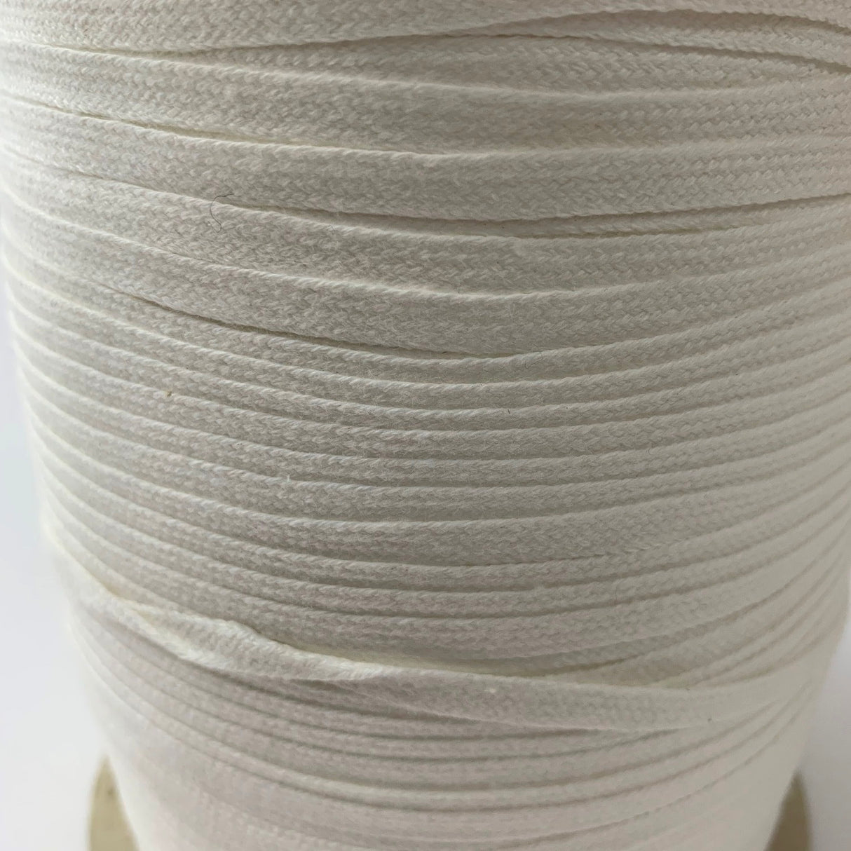6mm Wide White Cotton Twill Tape - 10 Metres