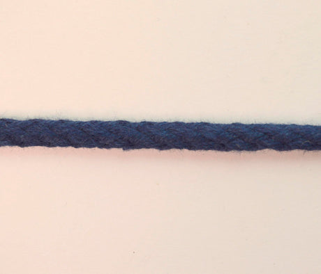 6mm Round Braided Cotton Cord Navy Craft S
