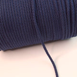 Round Braided Cotton Cord/Rope - Navy (6mm)
