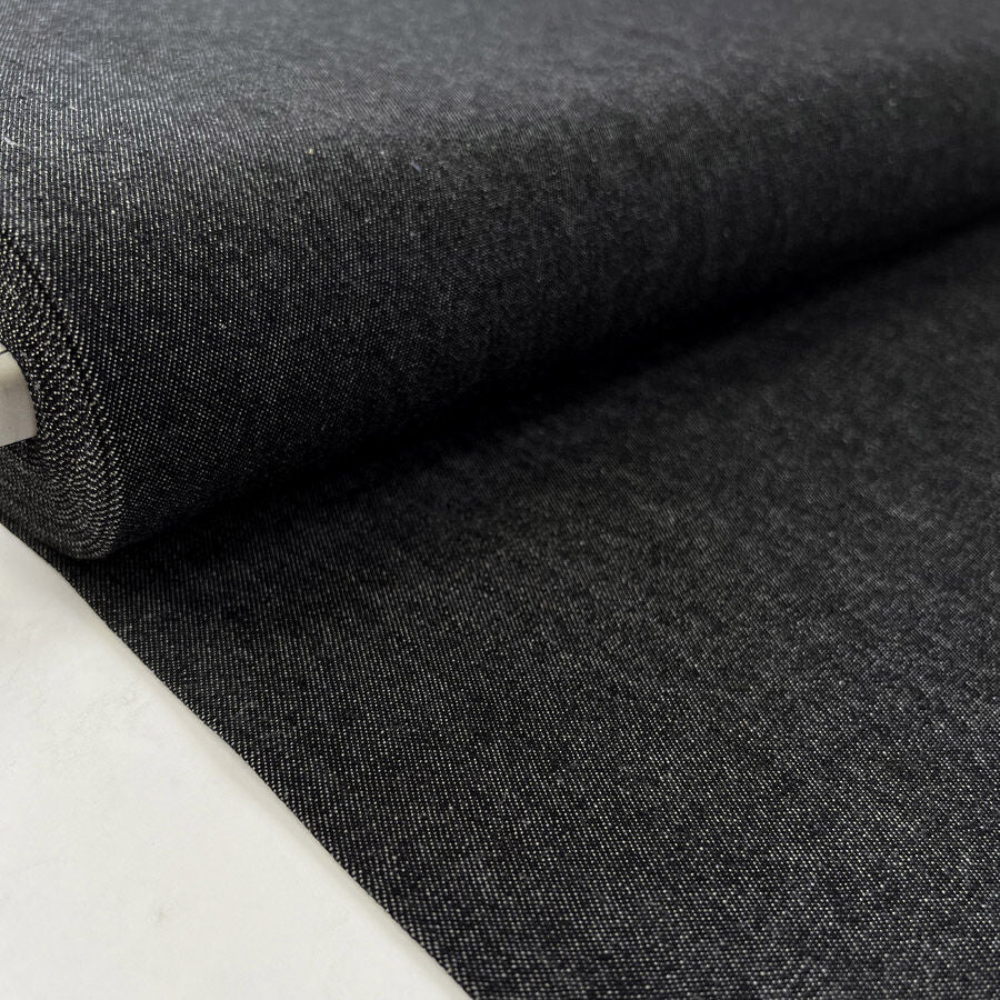 7.5oz Washed Denim - Black