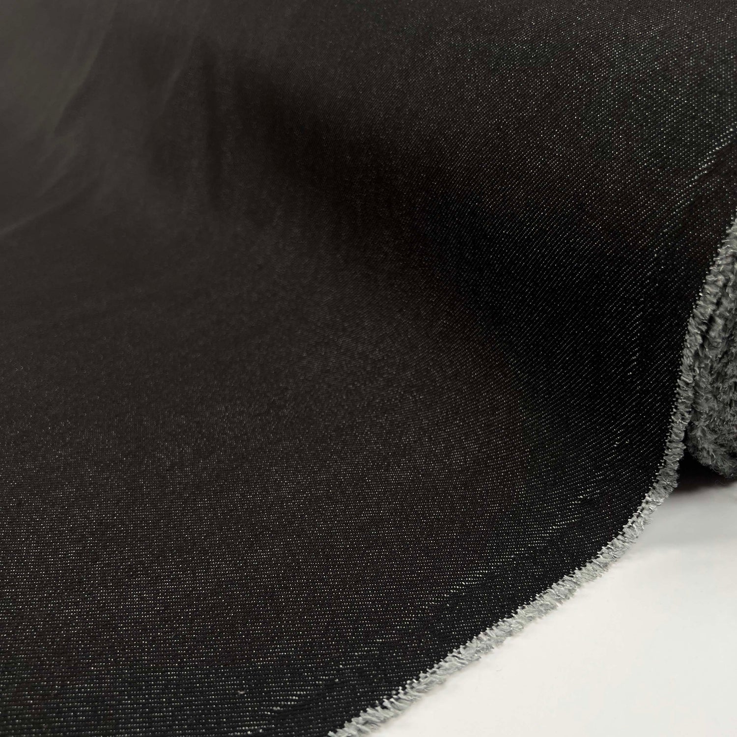 7.5oz City Denim Black Cotton Woven Trouser Fabric Roll