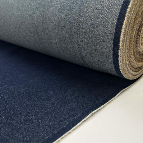 7.5oz_Denim_Indigo_Cotton_Blue_Lightweight_Woven_Trouser_Fabric_Roll
