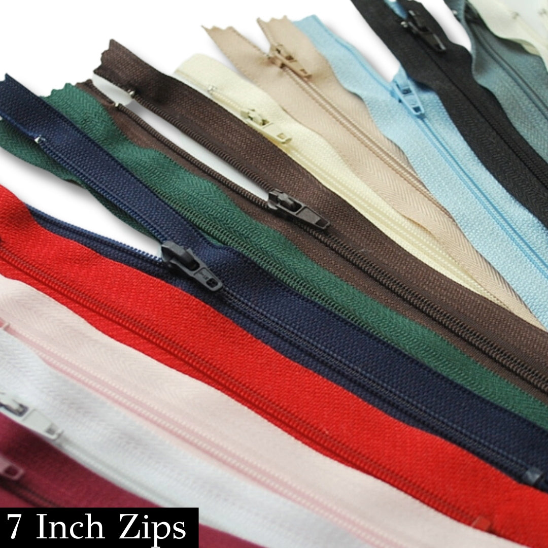 7 Inch Nylon Zips