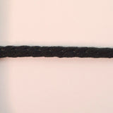Round Braided Cotton Cord/Rope - Black (8mm)