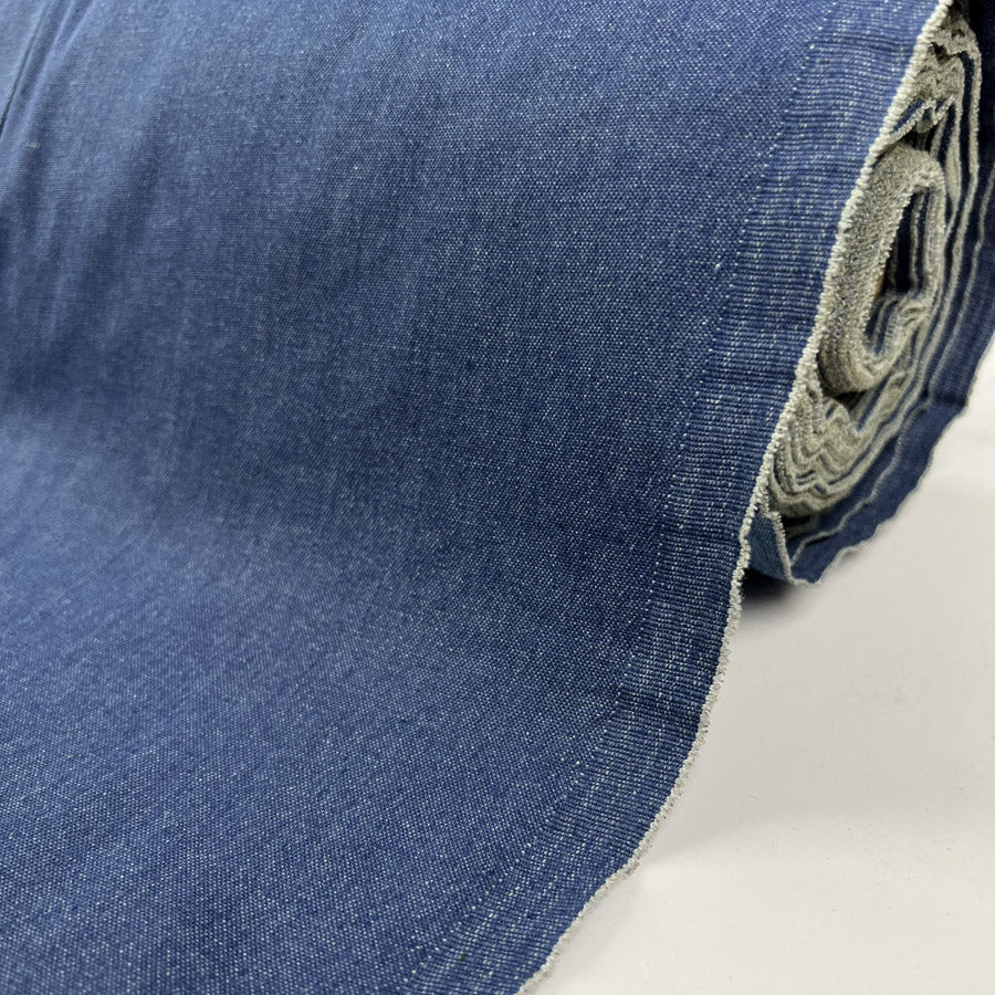 Mid-Weight Cotton Dress Fabric | 8oz Washed Denim