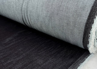 9 4oz Denim Flared Cotton Dark Navy Indigo Trouser Fabric Roll