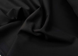 Italian Cotton Cashmere Twill Trousering Fabric Abruzzi Twill Black CU