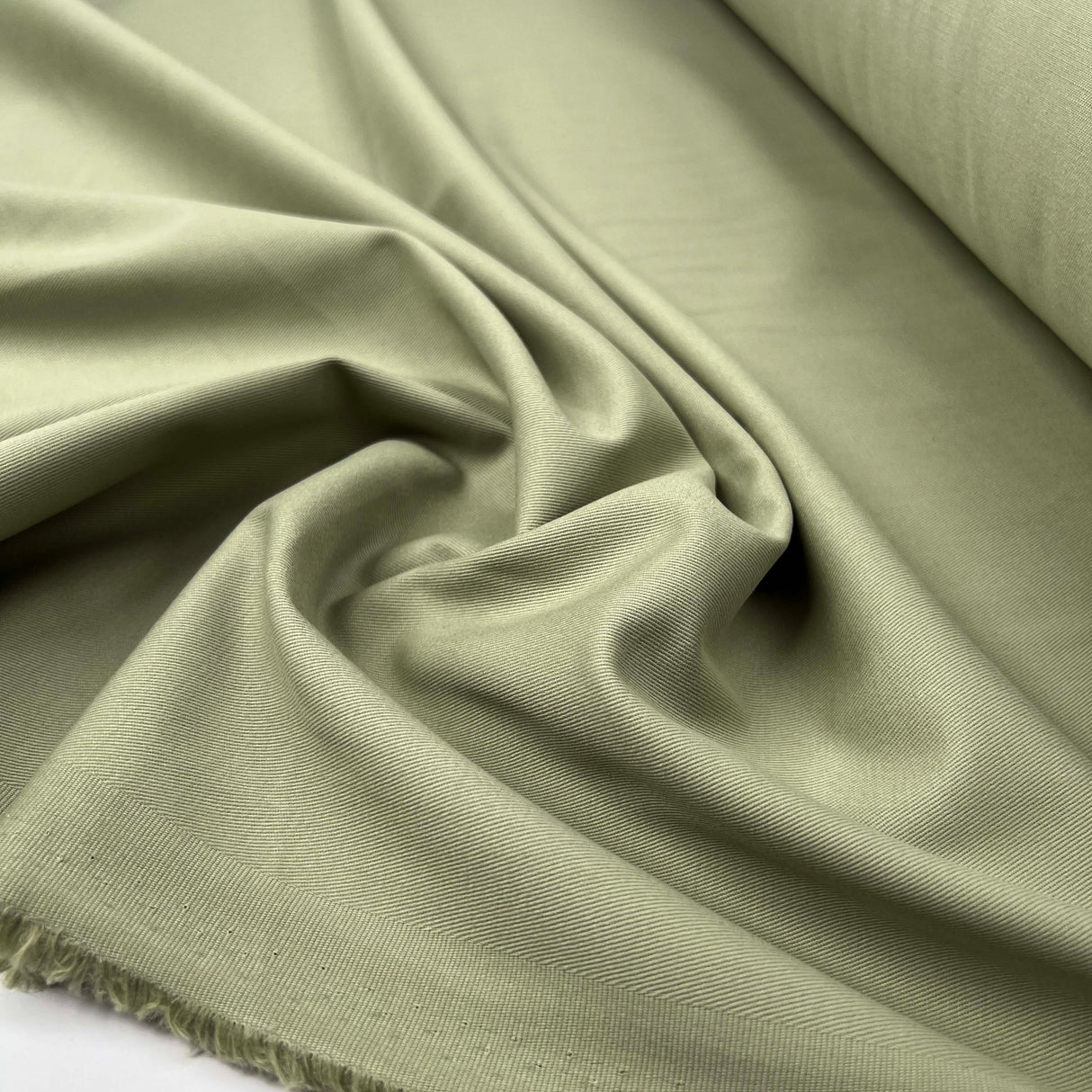 Italian Cotton Cashmere Twill Trousering Fabric Abruzzi Twill Sage CU