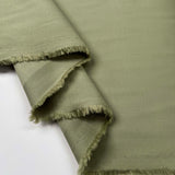 Italian Cotton Cashmere Twill Trousering Fabric Abruzzi Twill Sage Fold