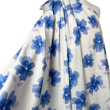 Absolutley Cotton Blue Purple White Floral Dress Fabric Mannequin