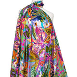 Italian Floral Viscose Dressmaking Fabric Adelina Mannequin