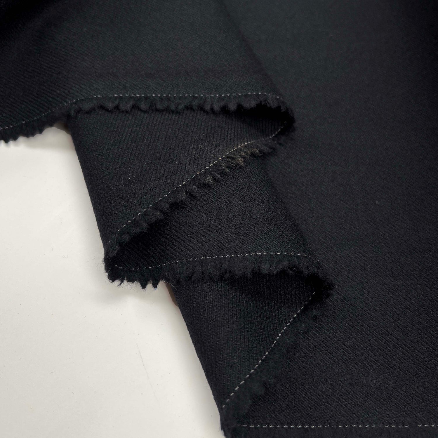 Navy 100% Wool Heavy Twill Coating Fabric Admiration Fold