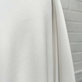 Aero White Polyester Elastane Soft Lightweight Knit Jersey Fabric Close Up