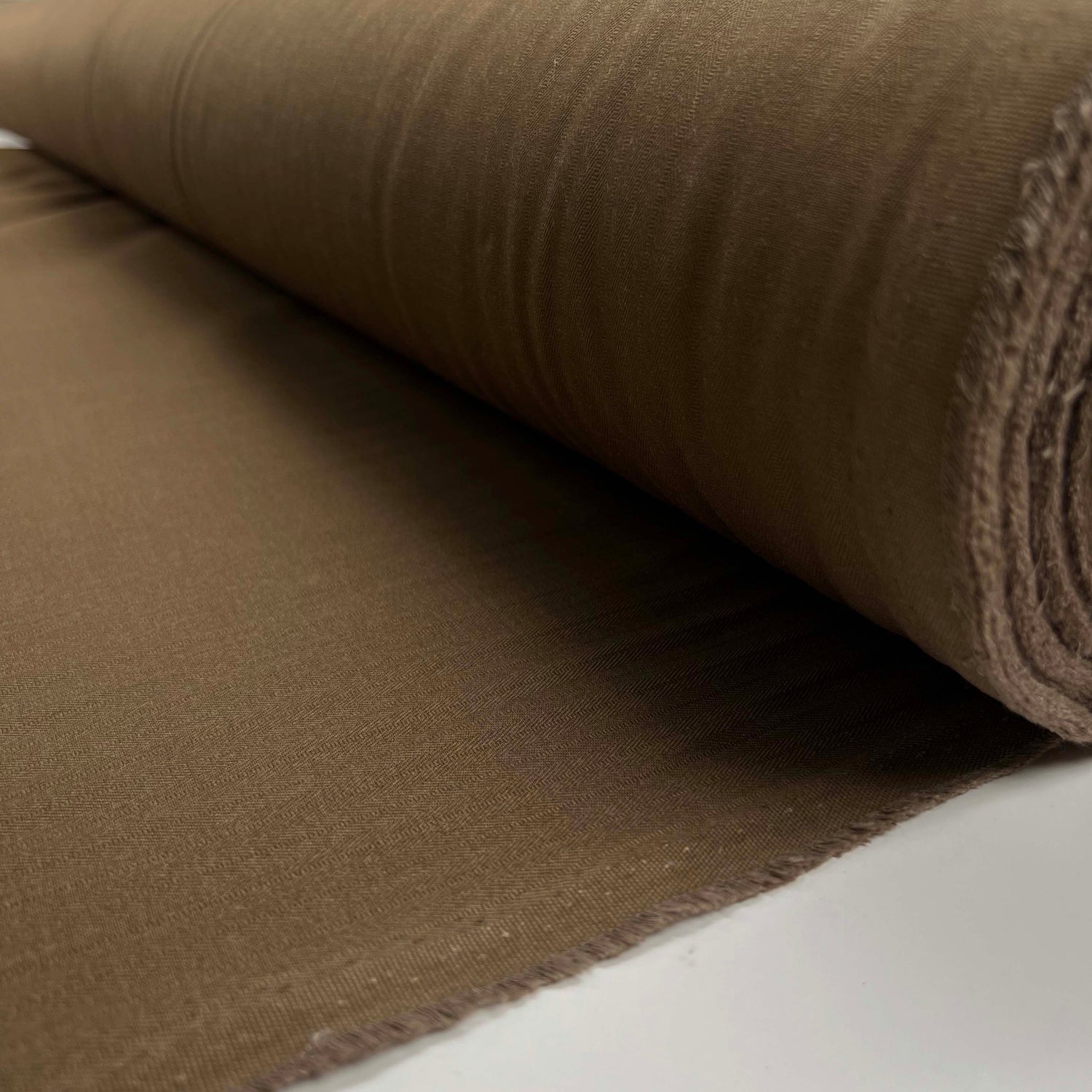 German Brown Khaki Cotton Polyester Suiting Fabric  Ain't 'Arf Ott Roll