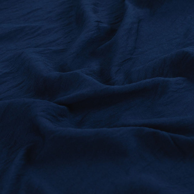 Airflow Viscose Navy Plain Viscose Polyamide 140gsm Dress Fabric CU