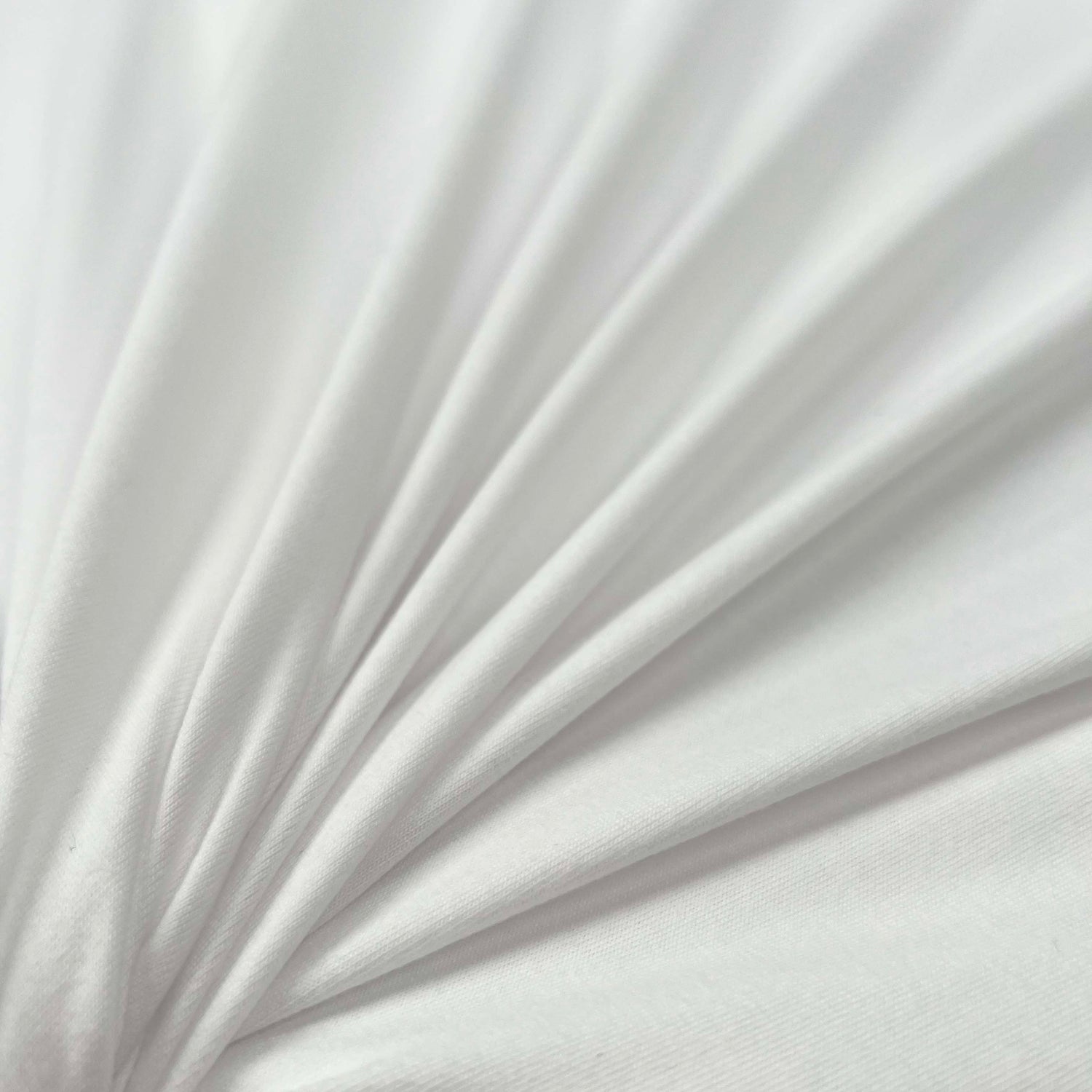 Lightweight Off-White Cotton Elastane Dress Fabric Alabaster White Stretch